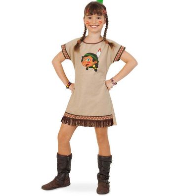 narrenwelt Kostüm Indianerin LANI Kleid Indianer Mädchen Fasching Kinder 104-128