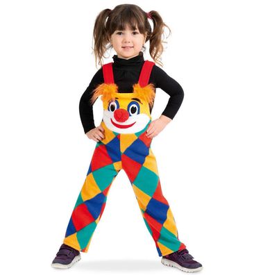 narrenwelt Kostüm Latzhose Clown Taschen Baby Kinderkostüm Polar Fleece 98-116