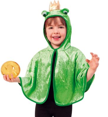 narrenwelt Kostüm Frosch Cape Kapuze Märchen Froschkönig Babykostüm Kind 98/104