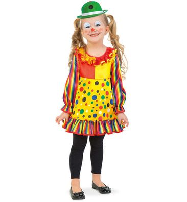 narrenwelt Kostüm Clown Penny Kleid Gr 86 + 98 Clownkostüm Baby Kinder Fasching