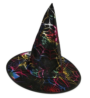 narrenwelt Hexenhut mehrfarbig Regenbogen bunt Hexen Hut Unisex für Halloween