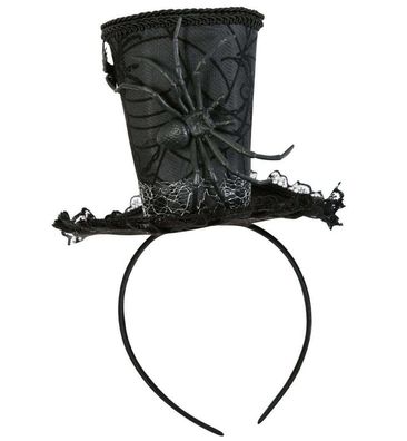 narrenwelt Haarreif Zylinder Mini Hut Hexen - Hut Zauberer Halloween Horror Cosplay