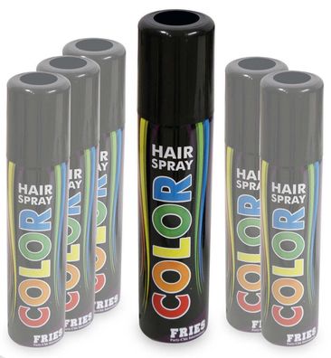 narrenwelt Hair-Color-Spray - schwarz- Color Hairspray Haarspray Fasching Party