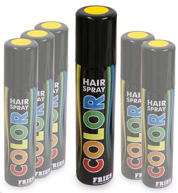 narrenwelt Hair-Color-Spray - gelb - Color Hairspray Haarspray Clown Fasching