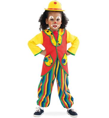 narrenwelt Clown Anzug Clowni Clownkostüm Baby Kinder - Kostüm Gr 92 - 116