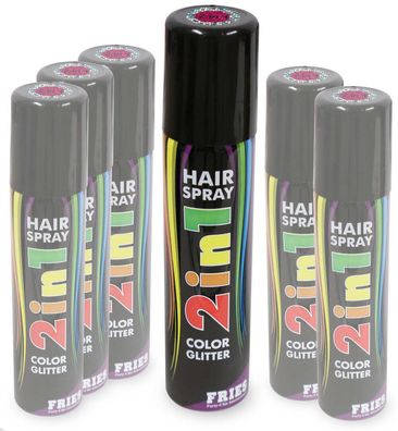 narrenwelt Color Hair - Spray 2in1 COLOR & Glitter Haarspray pink HalloweenParty