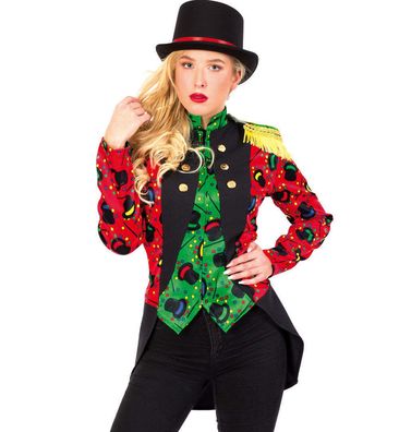narrenwelt Kostüm Jacke Zirkus Damen Kostümjacke Dompteuse Zirkusdirektor Gr.38