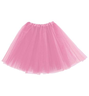 narrenwelt Kostüm Tüllrock Tutu rosa Ballett Tütü Basic Tüll Rock Line Fasching