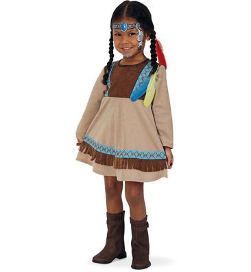 narrenwelt Indianerin Kleine Feder Indiandermädchen Kleid Baby Kleinkind Gr 86