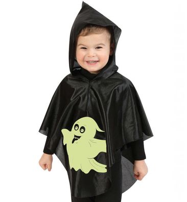 narrenwelt Kostüm Kleiner Geist Cape nachtleuchtend Umhang Halloween 104/116