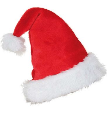 narrenwelt Nikolausmütze edel rot mit Bommel Nikolaus Mütze Weihnachtsmütze