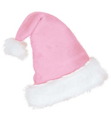 narrenwelt Nikolausmütze rosa edel Plüsch Bommel Nikolaus Mütze Weihnachtsmütze