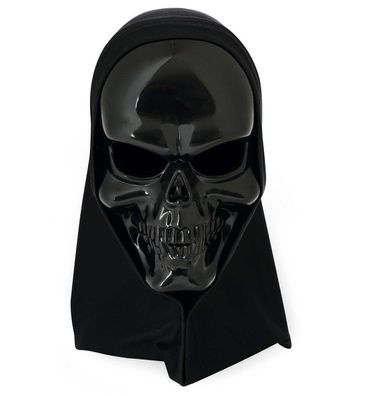 narrenwelt Halbmaske Geist mit Haube Geister-Haube Halloween Accessoire