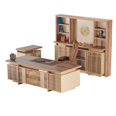 Komplett Arbeitszimmer Bürotisch Bürostuhl Bücherregal Sideboards Braun