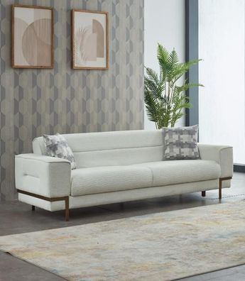 Luxus Sofa Couch Dreisitzer Sofas 3-Sitzer Couchen Polster Design Weiß Lounge