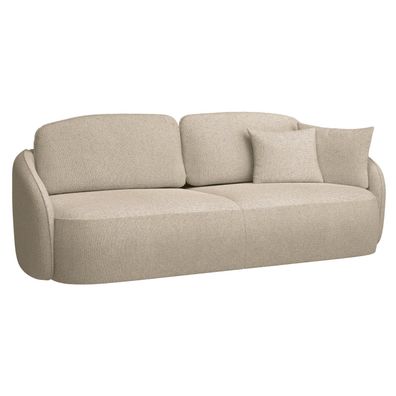 Selsey SAVOY - 3-Sitzer Sofa mit Schlaffunktion und Chenille-Bezug, beige