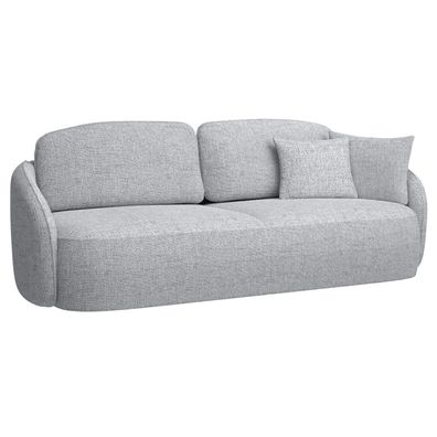 Selsey SAVOY - 3-Sitzer Sofa mit Schlaffunktion und Bettkasten, hellgrau