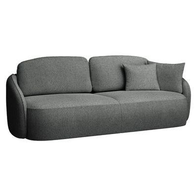 Selsey SAVOY - 3-Sitzer Sofa mit Schlaffunktion und Chenille-Bezug, dunkelgrau