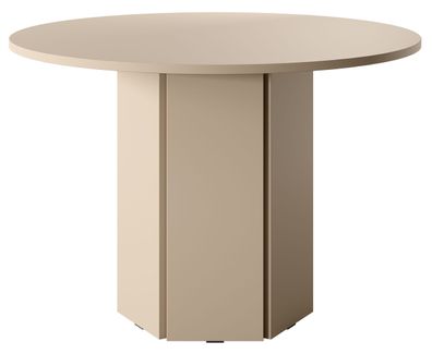 Selsey Hexa - Esstisch, Esszimmertisch rund, beige cappuccino, 110 cm