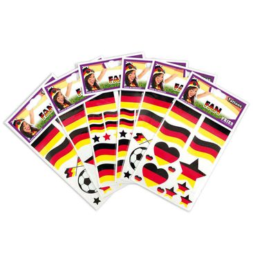 FRIES FAN Tattoo - Deutschland Tattoos Schwarz-Rot-Gold