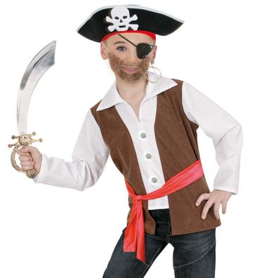 narrenwelt See-Pirat Pirat Piratenkostüm 152 Kinder Oberteil inkl Gürtel