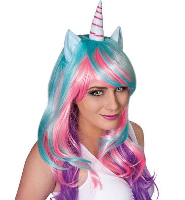 narrenwelt Perücke Einhorn SE Damen Herren Fasching Karneval