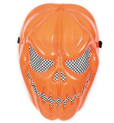 narrenwelt Maske Kürbis Horrormaske Halloween orange Kostüm Accessoire