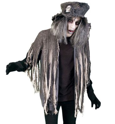 narrenwelt Kostüm Weste Zombie 1 tlg im Fetzenlook Horror Halloween Gr. L