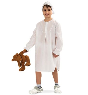 narrenwelt Kostüm Nachthemd mit Mütze für Kinder Fasching Kinderkostüm 104-164