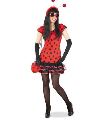 narrenwelt Kostüm Ladybird Damen Kleid Marienkäfer Größe 40
