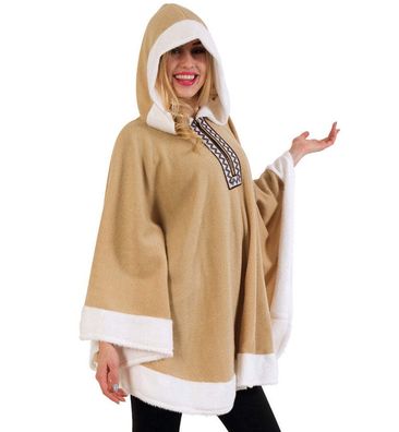 narrenwelt Kostüm Eskimo Arktis Poncho Eskimoponcho Lappland Kostüm Unisex