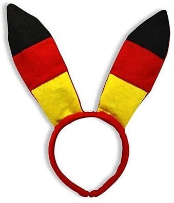 narrenwelt Hasenohren auf Haarreif Fan Deutschland Bunny-Ohren Accessoires