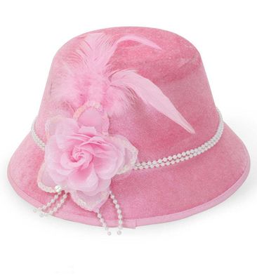 narrenwelt Hut Hilde rosa eleganter Damenhut Kostüm Theater Accessoire