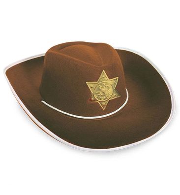 narrenwelt Cowboy Hut Gr. 55 cm braun Kinder Kostüm Fasching Karneval Accessoire