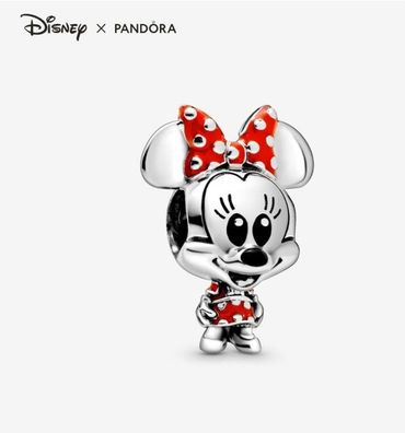 Pandora Disney Minnie Maus Gepunktetes Kleid und Schleife Charm