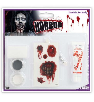 narrenwelt Schminkset Horror Tattoos+Schminke 6tlg. Vampirset Halloween