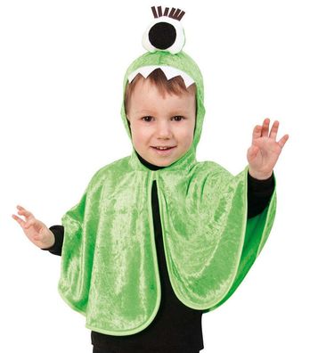 narrenwelt Kostüm Monstercape Cape Monster Halloween grün Babykostüm Gr. 98