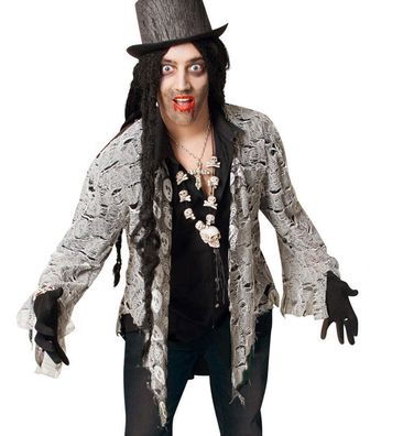 narrenwelt Kostüm Frack Zombie Oberteil Fetzenlook Horror Halloween Gr. M