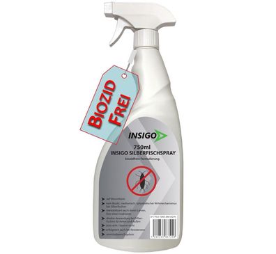 INSIGO 750ml Silberfischspray Silberfischmittel gegen Silberfische Schutz Mittel