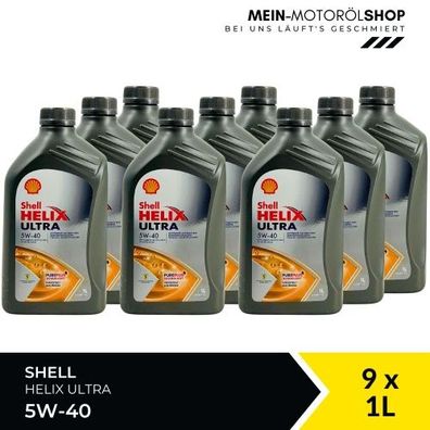 Shell Helix Ultra 5W-40 9x1 Liter