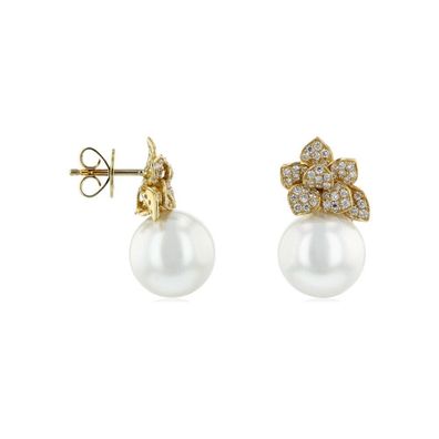 Luna-Pearls - HS1213 - Ohrstecker - 750 Gelbgold - 98 Brillanten H/SI 0,50 ct