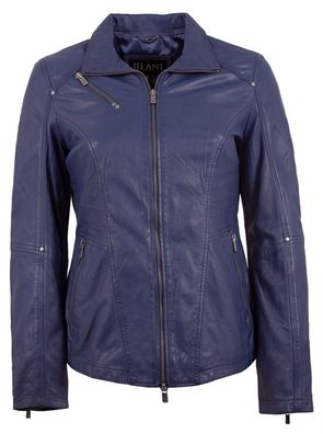 Jilani - Damen Lederjacke Lammnappa blau