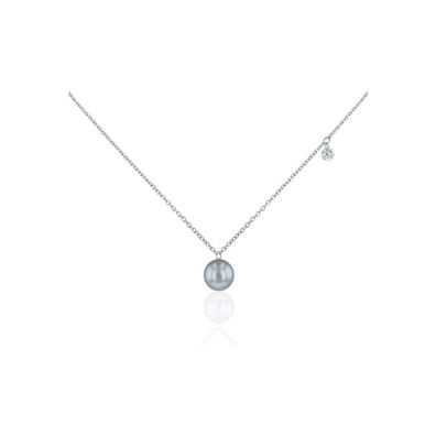 Luna-Pearls - HS1149 - Collier - 750 Weißgold - 1 Diamant 0,06 ct