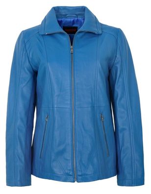 MADDOX - Damen Lederjacke Lammnappa blau