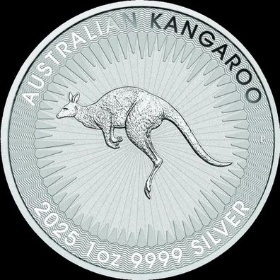 Australien 1 oz. Unze Silbermünze 999.9 Känguru 2025 ST - NEU in Kapsel