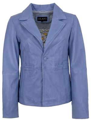 Jilani - Damen Lederjacke Blazer Lammnappa blau