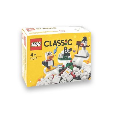 LEGO 11012 Classic Kreativ-Bauset mit weißen Steinen Kinder Bauset Schneemann