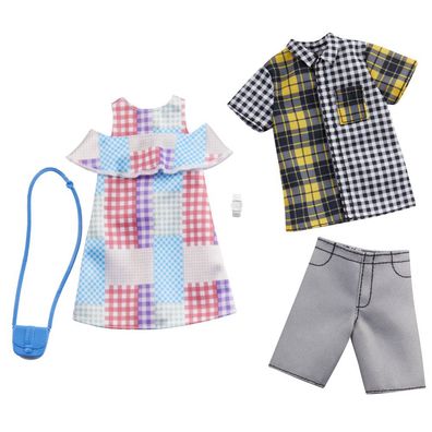 Plaid Fashion | Mattel Garderoben Set | Barbie & Ken Puppen-Kleidung