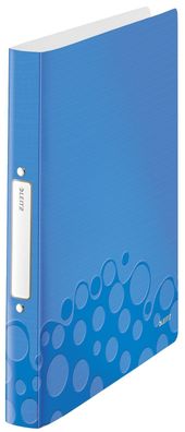 Leitz 4257-00-36 Ringbuch WOW, A4, PP, 2 Ringe, 25 mm, blau metallic