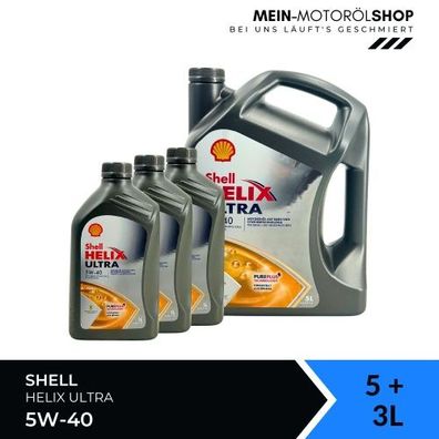 Shell Helix Ultra 5W-40 5 + 3 Liter